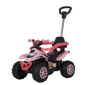 Dečija guralica 474 sa ručkom roze Playtime