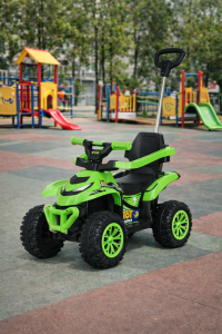 Dečija guralica 474 sa ručkom zelena Playtime
