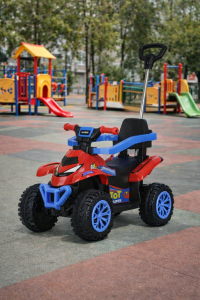 Dečija guralica 474 sa ručkom plavo-crvena Playtime