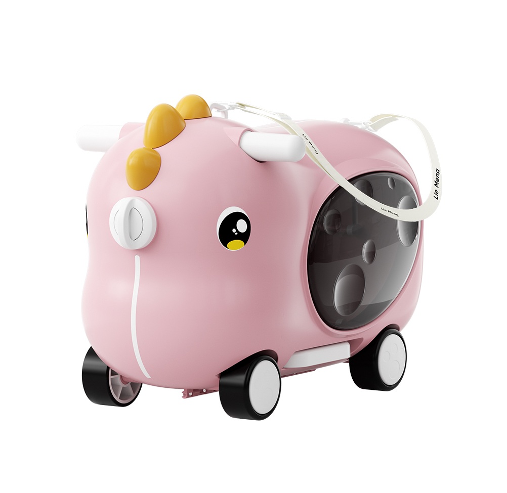 Dečija guralica kofer 475 roze – 2u1 model - Slika 3