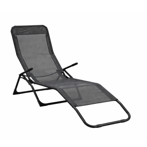 Bastenska ležaljka Progarden tamno siva sklopiva