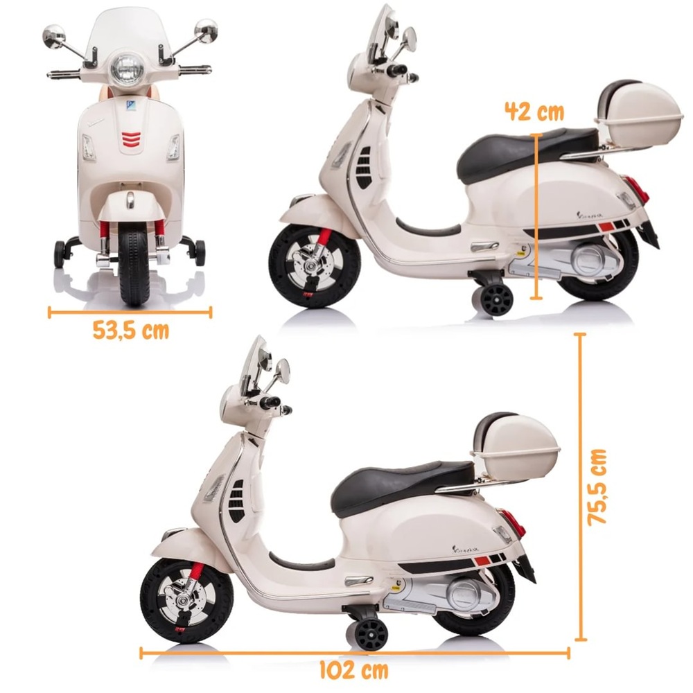 Vespa motor za decu 143 bela - Slika 2