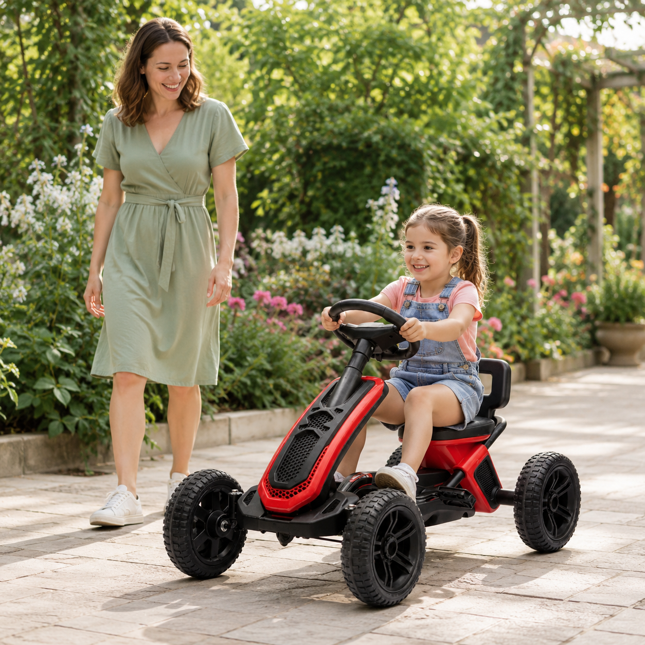 Dečija Formula na pedale TS-061 sa EVA točkovima – crvena - Slika 2