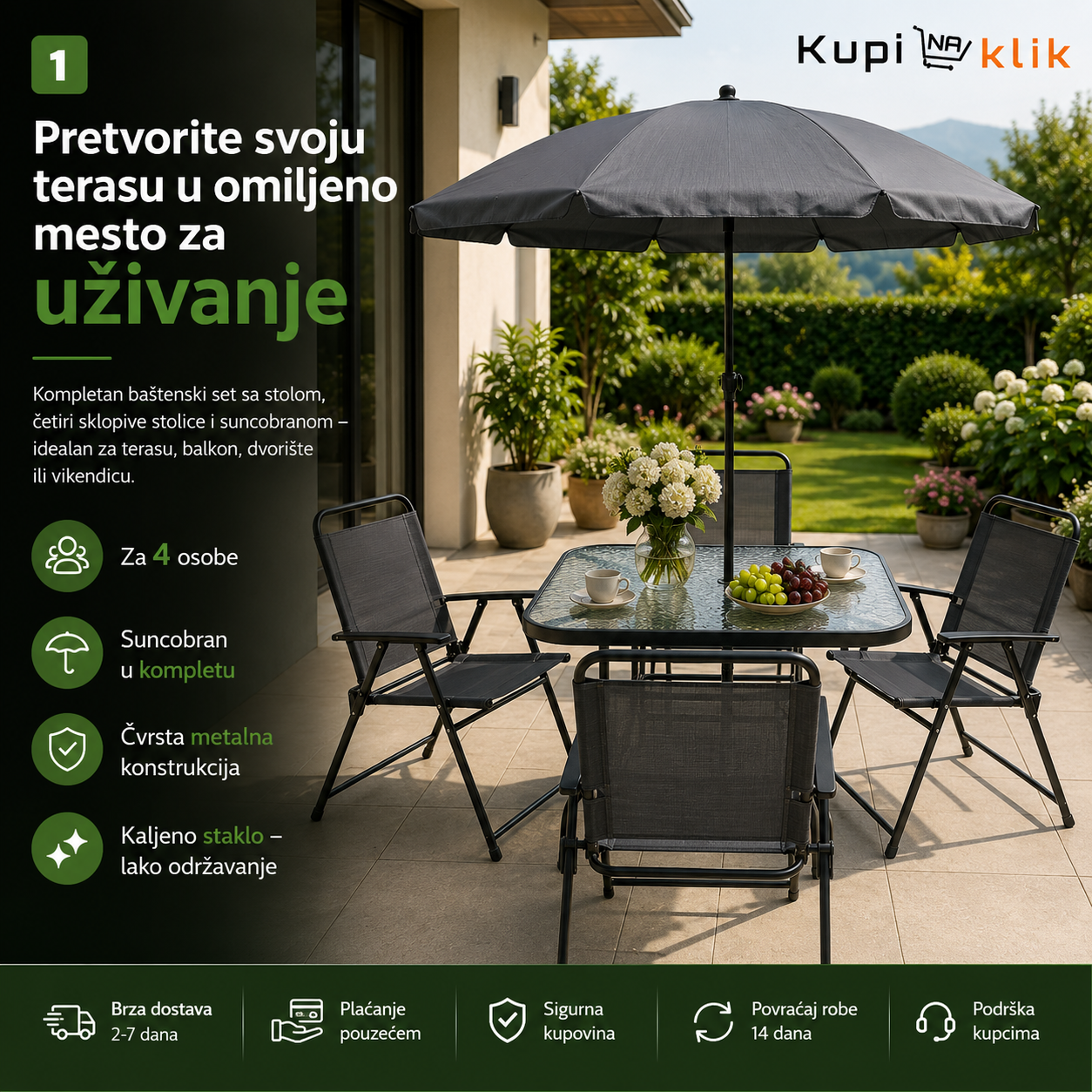 Progarden 4 baštenski set - Slika 3