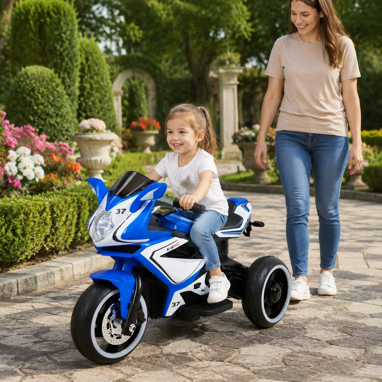 Dečiji motor na akumulator sa tri točka TS-078-3 – plavi - Slika 3