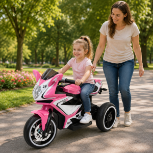Dečiji motor na akumulator sa tri točka TS-078-3 – roze