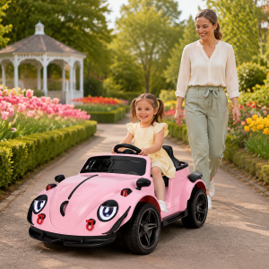 Dečiji auto na akumulator Retro Buba – pink