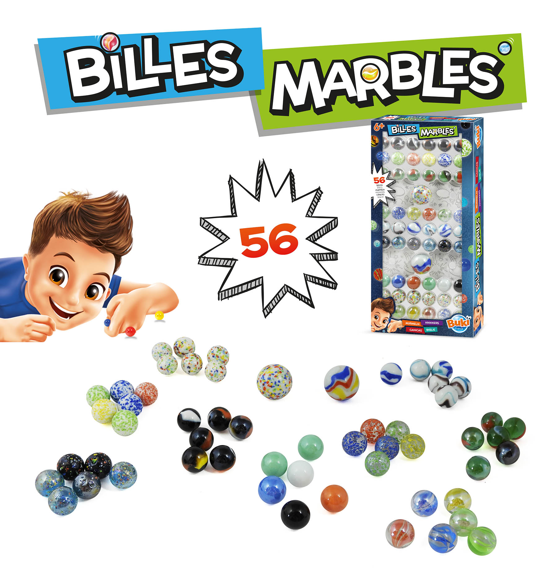 Kutija set klikera 56kom. BUKI - Slika 6