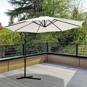 Baštenski suncobran 3 m sa zglobom Parasol bela