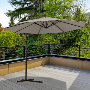 Baštenski suncobran 3 m sa zglobom Parasol kapucino