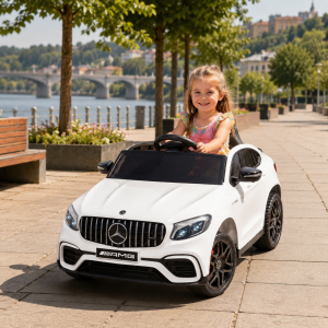 Licencirani Mercedes GLC63 – dečiji auto na akumulator beli