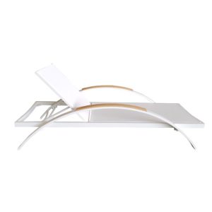Nero Aluminijumska ležaljka 195x65x30 cm BELA