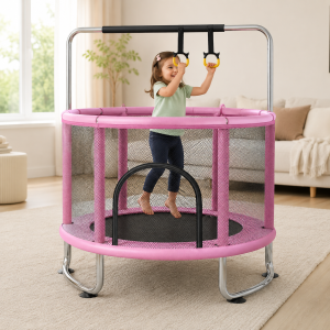 Dečija sobna trambolina Playtime 140cm sa zaštitnom mrežom 845 roze