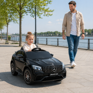 Licencirani Mercedes-AMG GLC 63 S Coupe dečiji auto – crni