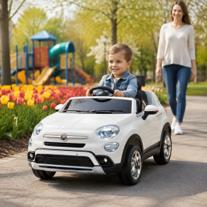 Licencirani FIAT 500X dečiji auto na akumulator 12 V – beli