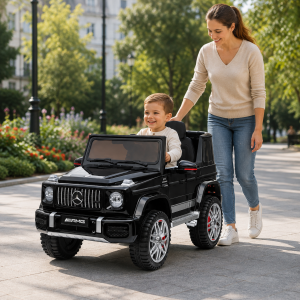 Licencirani Mercedes-AMG G 63 dečiji džip na akumulator – crni
