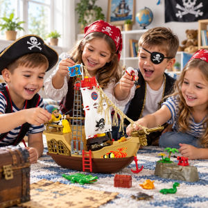 Gusarski set sa brodom i 5 figurica