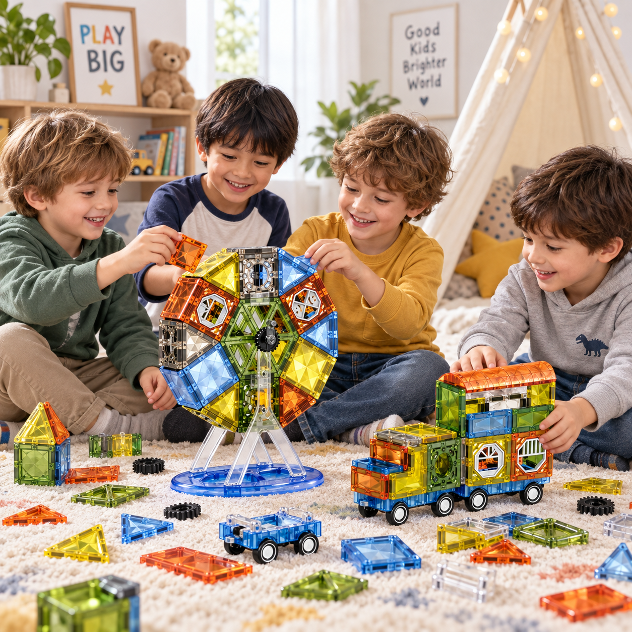 Magnetni set za gradnju – 88 delova