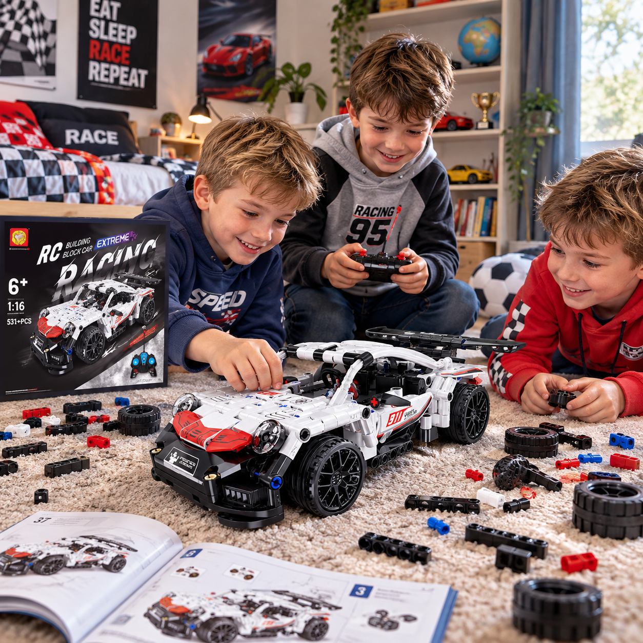Bricks RC Extreme Auto – automobil na daljinski od 509 delova - Slika 3