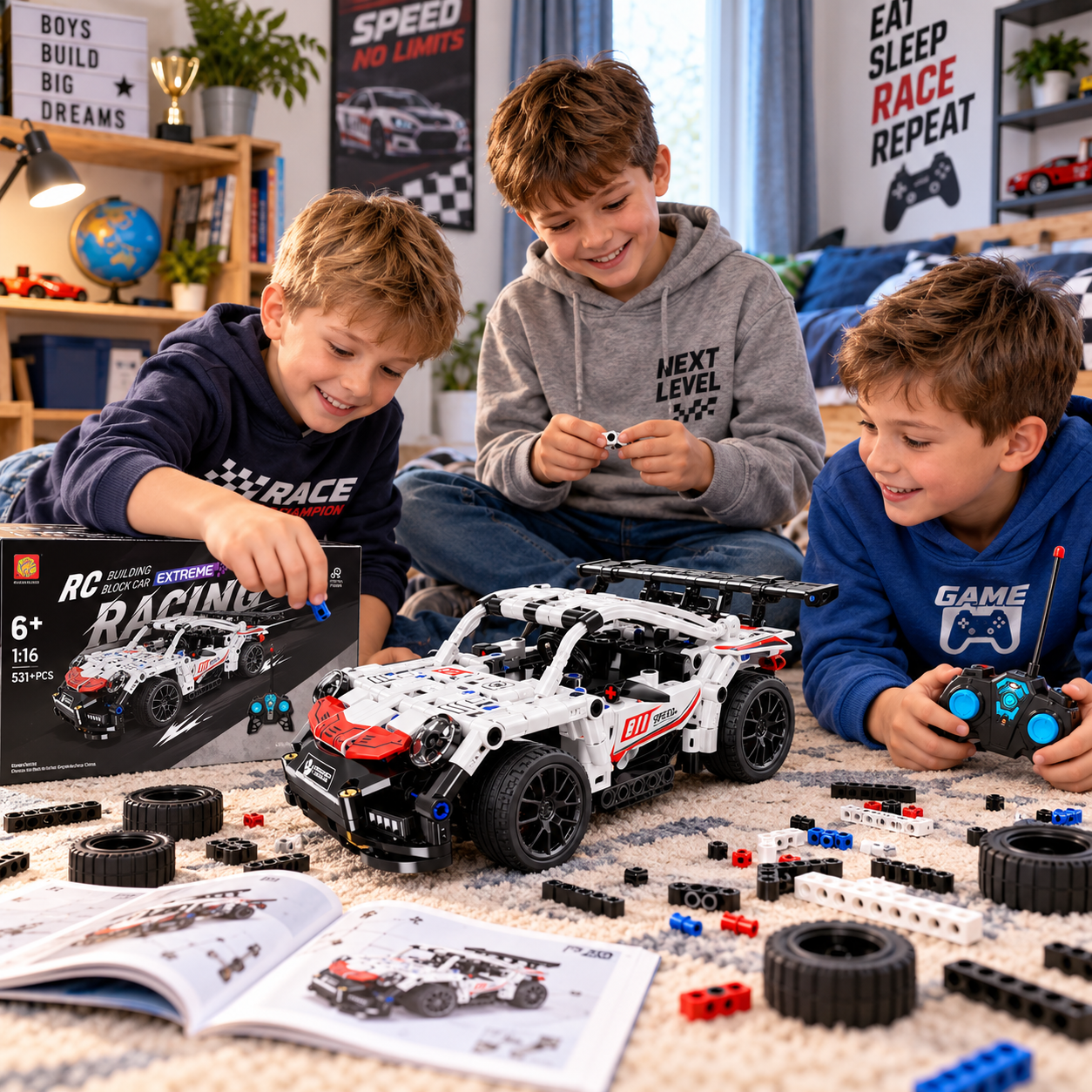 Bricks RC Extreme Auto – automobil na daljinski od 509 delova - Slika 4