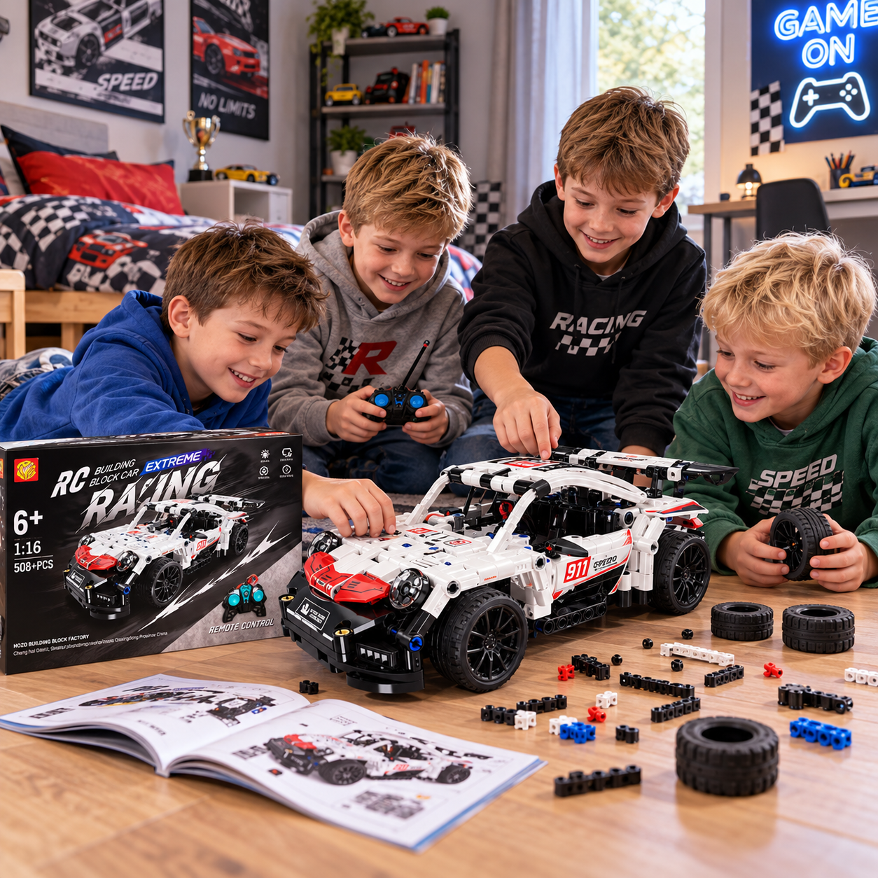 Bricks RC Extreme Auto – automobil na daljinski od 509 delova - Slika 5