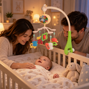 Muzički mobil za bebe sa projekcijom i daljinskim