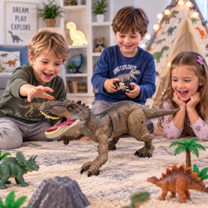 T-Rex dinosaurus na daljinsko upravljanje sa parom