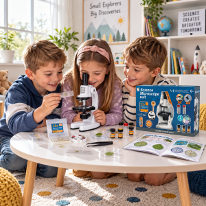 Mikroskopski set 1200X na baterije – STEM set za decu
