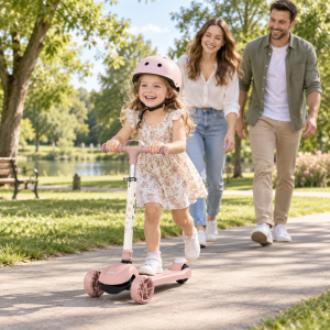 Chipolino Moxie trotinet sa LED svetlima – roze