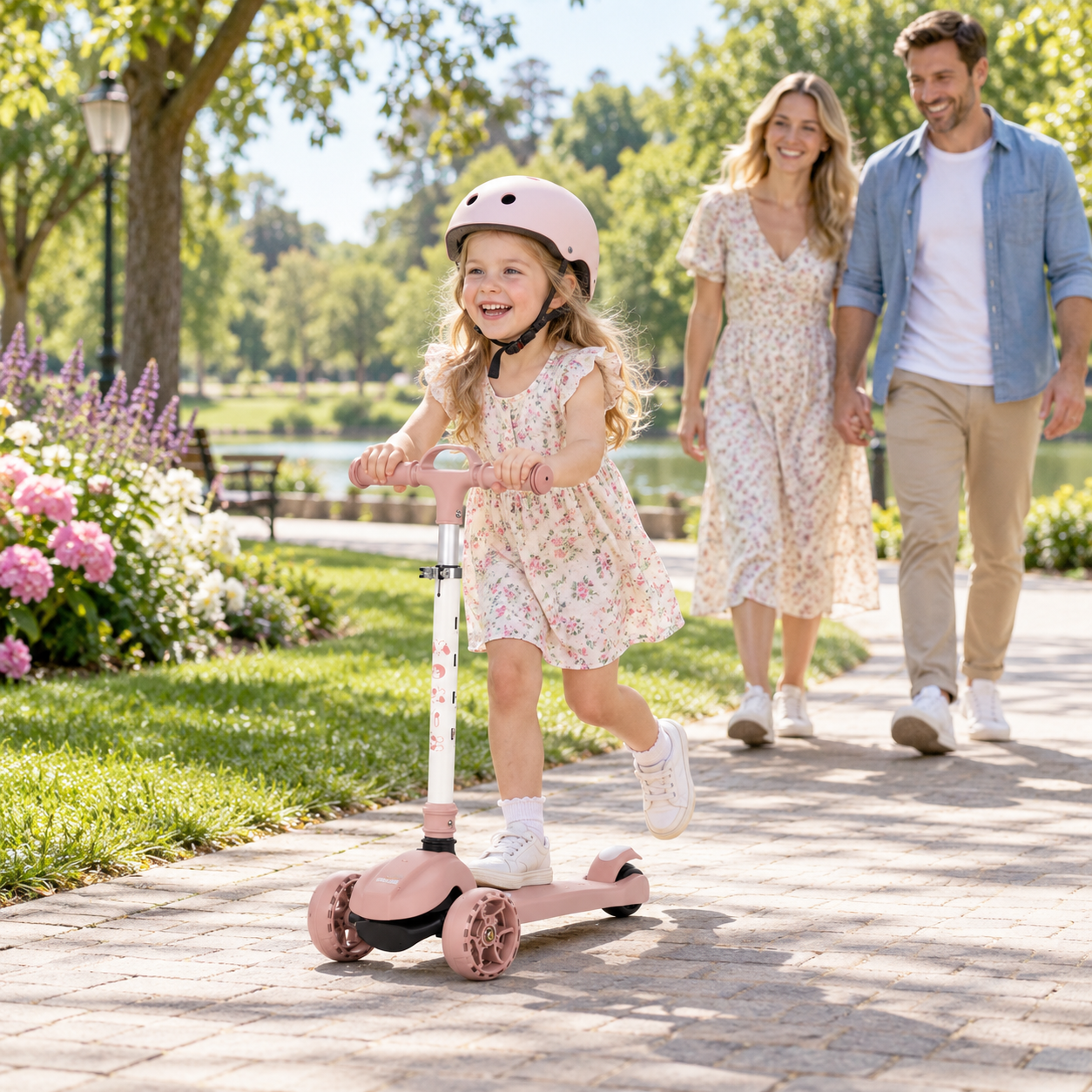 Chipolino Moxie trotinet sa LED svetlima – roze - Slika 3