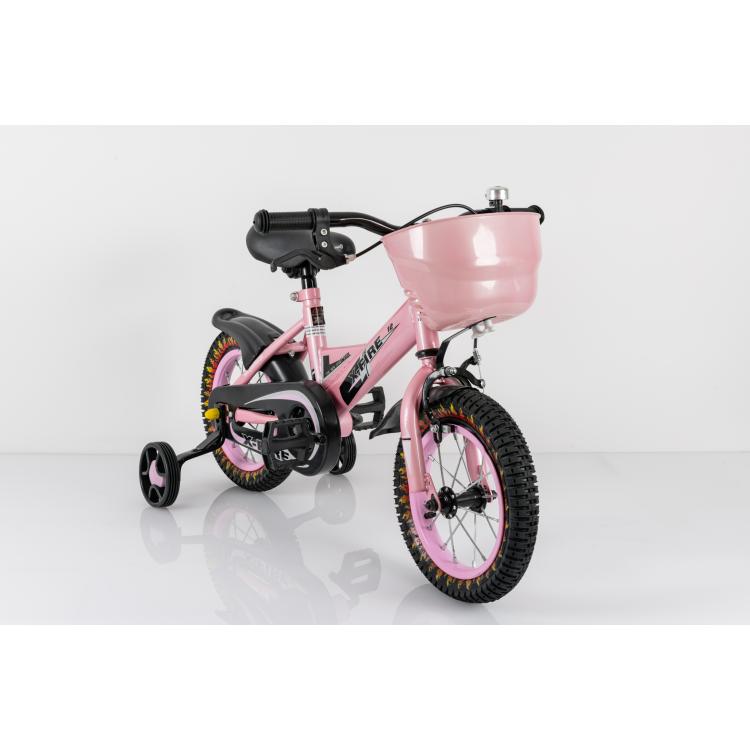 Dečiji bicikl 12″ roze sa pomoćnim točkovima - Slika 4