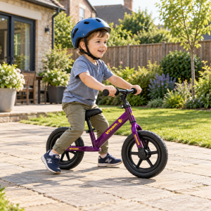 Dečiji balans bicikl Vroom 12″ bez pedala ljubičasti